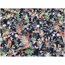 Minerva Cotton Lawn Fabric - per metre - Navy & Red
