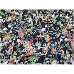 Minerva Cotton Lawn Fabric - per metre - Navy & Red