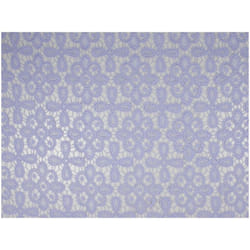 Minerva Embroidered Lace Fabric Lilac - per metre