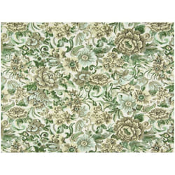 Minerva Metallic Woven Brocade Fabric Green - per metre