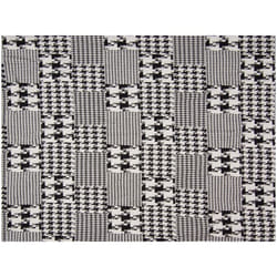 Minerva Jacquard Stretch Knit Fabric Black & White - per metre