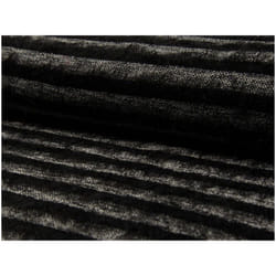 Minerva Textured Faux Fur Fabric Black - per metre