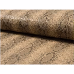 Minerva Snakeskin Faux Leather Fabric Sand - per metre