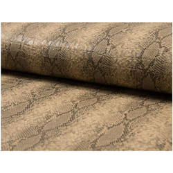 Minerva Snakeskin Faux Leather Fabric Sand - per metre