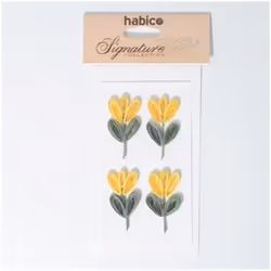 Flower Embellishments  Yellow - per pack