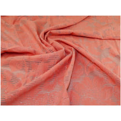 Minerva Textured Woven Jacquard Fabric Coral - per metre