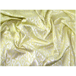 Minerva Stretch Woven Brocade Fabric Yellow - per metre