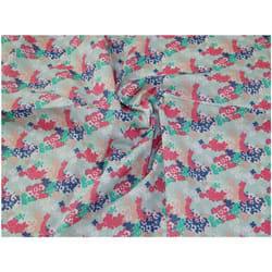 Minerva Printed Polycotton Fabric Blue - per metre