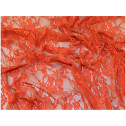 Minerva Stretch Lace Fabric Ginger - per metre