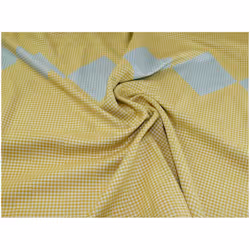 Minerva Woven Jacquard Fabric Gold & Blue - per metre