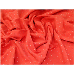 Minerva Woven Jacquard Fabric Red Coral - per metre