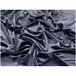 Minerva Velvet Stretch Knit Fabric Dark Grey - per metre