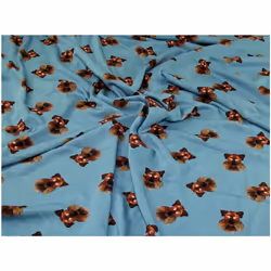 Minerva Fur Back Sweatshirt Stretch Knit Fabric Turquoise - per metre