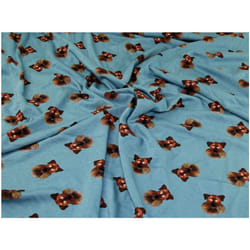 Minerva Fur Back Sweatshirt Stretch Knit Fabric Turquoise - per metre