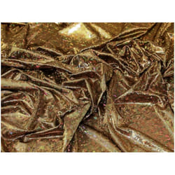 Minerva Hologram ITY Silky Stretch Knit Fabric Gold - per metre