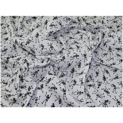 Minerva Printed Polycotton Fabric White - per metre