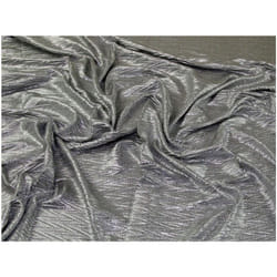 Minerva Pleated Foil Sweater Knit Stretch Fabric Silver - per metre