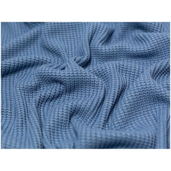 Minerva Chunky Cotton Sweater Knit Stretch - per metre - Soft Blue