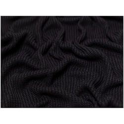 Minerva Chunky Cotton Sweater Knit Stretch - per metre - Black