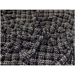 Minerva Tweed Coating Fabric Black & Pink - per metre