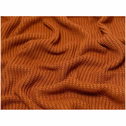 Minerva Chunky Cotton Sweater Knit Stretch - per metre - Brique