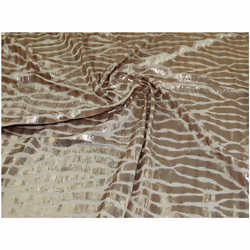 Minerva Sequin Jersey Stretch Knit Fabric Cream & Gold - per metre