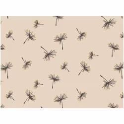 Minerva Glitter Fur Back Sweatshirt Stretch Knit Fabric Beige - per metre