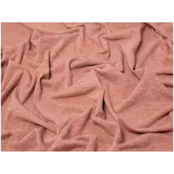 Minerva Melange Cotton Jersey Stretch Knit - per metre - Tango