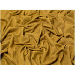 Minerva Melange Cotton Jersey Stretch Knit - per metre - Old Gold