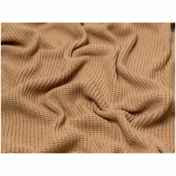 Minerva Chunky Cotton Sweater Knit Stretch - per metre - Beige