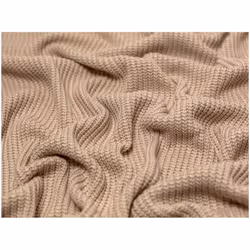 Minerva Chunky Cotton Sweater Knit Stretch - per metre - Almond