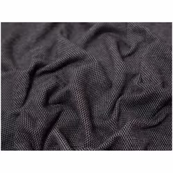 Minerva Jacquard Fleece Back Sweatshirt Stretch Knit - per metre - Black