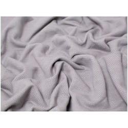 Minerva Jacquard Fleece Back Sweatshirt Stretch Knit - per metre - Fossil Grey