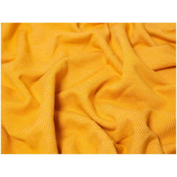 Minerva Jacquard Fleece Back Sweatshirt Stretch Knit - per metre - Old Gold