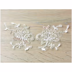 Beaded Appliques  Cappuccino - per pack of 2