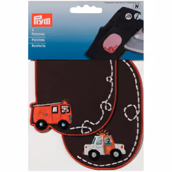 Prym Fire Engine Police Car Patches  Multicoloured - per pack of 2