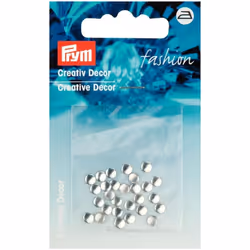Prym Round Studs Silver - per pack of 28