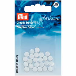 Prym Round Studs White - per pack of 24