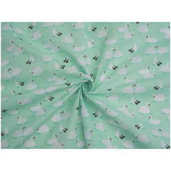 Minerva Printed Polycotton Fabric - per metre - Mint Green