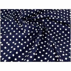 Minerva 100% Cotton Poplin Fabric - per metre - Navy & White