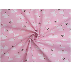 Minerva Printed Polycotton Fabric - per metre - Lavender Pink