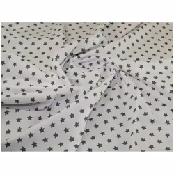 Minerva 100% Cotton Poplin Fabric - per metre - Ivory & Grey