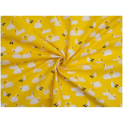 Minerva Printed Polycotton Fabric - per metre - Yellow