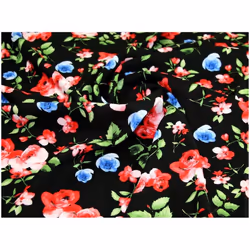 Minerva Viscose Challis - per metre - Black