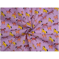 Minerva Printed Polycotton Fabric - per metre - Lilac