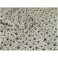 Minerva Printed Polycotton Fabric Cream - per metre
