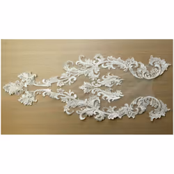 Beaded Lace Appliques  Ivory  - each
