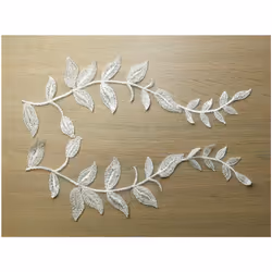 Beaded Lace Appliques Ivory - per pack of 2
