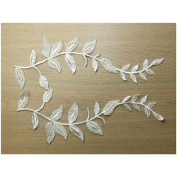 Beaded Lace Appliques  Ivory  - per pack of 2