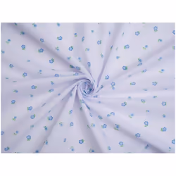 Minerva Printed Polycotton Fabric - per metre - Blue